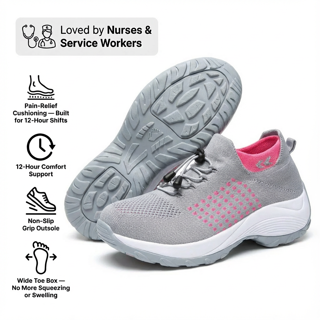 ShiftPro – 12-Stunden Komfortschuhe zur Linderung von Fersen- und Plantarfasziitis (BOGO)