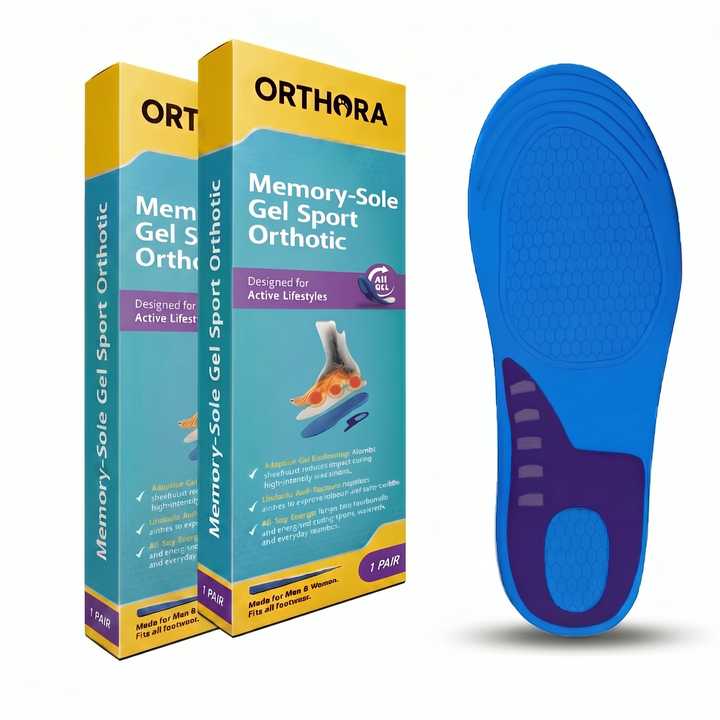 2er-Pack Memory-Sole Gel Sport-Orthesen-Einlagen
