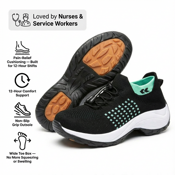 ShiftPro – 12-Stunden Komfortschuhe zur Linderung von Fersen- und Plantarfasziitis (BOGO)