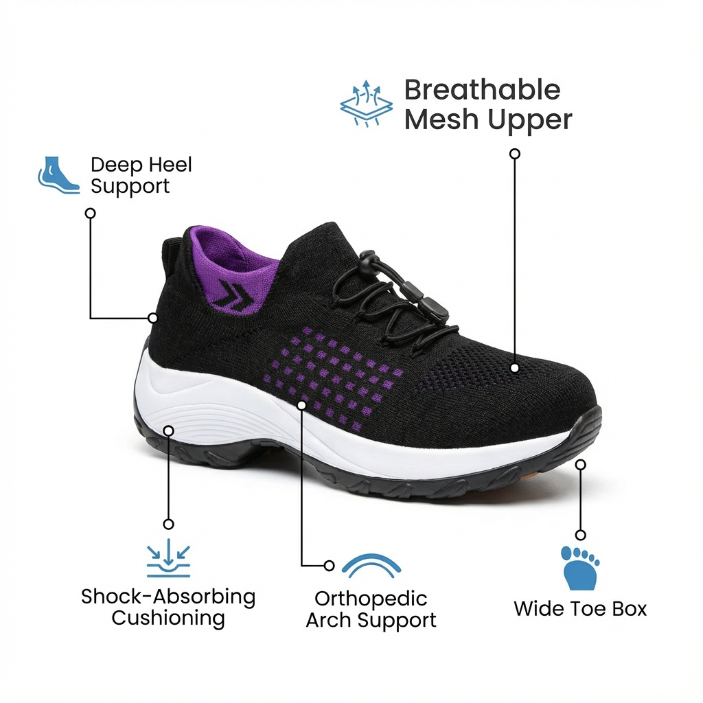 ShiftPro – 12-Stunden Komfortschuhe zur Linderung von Fersen- und Plantarfasziitis (BOGO)