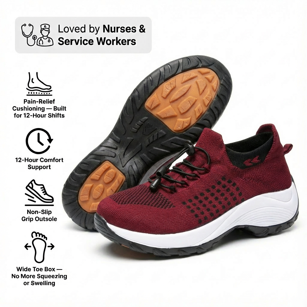 ShiftPro – 12-Stunden Komfortschuhe zur Linderung von Fersen- und Plantarfasziitis (BOGO)