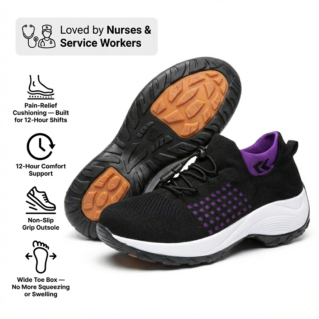 ShiftPro – 12-Stunden-Komfortschuhe zur Linderung von Fersen- und Plantarfasziitis (BOGO)